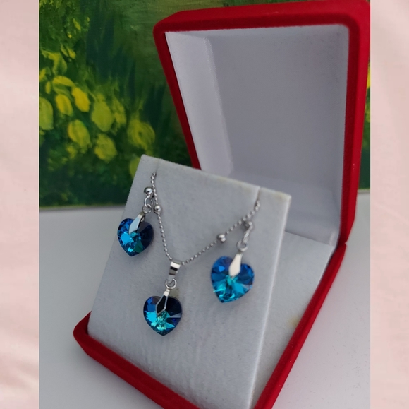 Swarovski Crystal Jewelry Set, 925 Sterling Silver - Picture 2 of 8